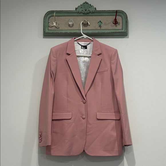 The Kooples Soft Rose Pink Women's Blazer 40 / us 6 single notch lapel jacket - Picture 1 of 9
